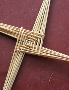 Weaving a Brighid’s cross is a lovely way to connect to the Goddess while crafting a protection and prosperity symbol that can be placed above your doorways or at your altar.